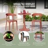 WestinTrends Playa 7-Piece Outdoor Metal Rectangle Patio Dining Table Set With Stackable Plastic Dining Chairs For 6 - 4 of 4