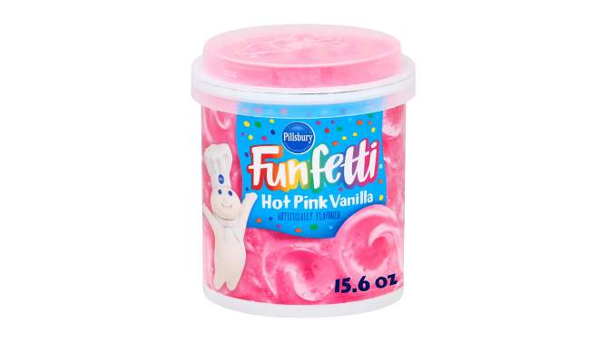Pillsbury Funfetti Hot Pink Vanilla Frosting - 15.6oz, 2 of 9, play video