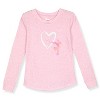 Sleep On It Girls 2-Piece Super Soft Jersey Long Sleeve Snug-Fit Pajama Set - Toddler Pajamas to Girls Pajama Sets - 2 of 4