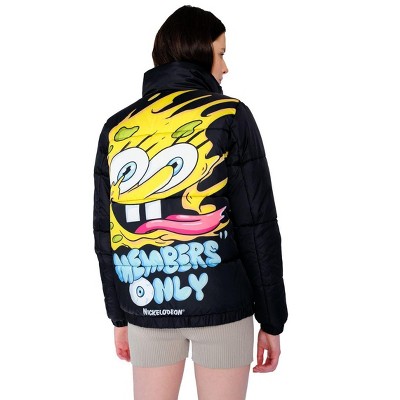 Members Only Women Spongebob Reversible Cire Puffer Jacket