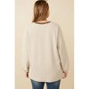 Women's Soft Stripe Knit Contrast Top - Plus - Hayden LA - 3 of 4