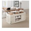 Farmhouse Lift Top Coffee Table With Expandable Tabletop & Barn Door & Charging Station For Living Room - 3 of 4