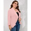 Clearlove Womens Plus Size 3/4 Sleeves Cardigan Lightweight Open Front Draped Ruffles Shawls Wraps Shrugs - 3 of 4