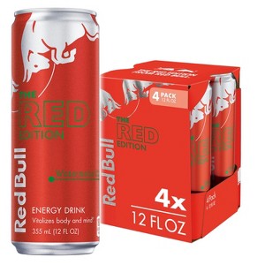 Red Bull Watermelon Energy Drink - 4pk/12 fl oz Cans - 1 of 4