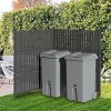 Vynxaria 47 x 47 inch Outdoor Privacy Screen Fence Panels ¨C  All-Weather No-Dig Fence Kit for Air Conditioner,Trash Can - 2 of 4