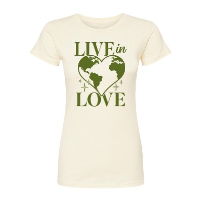 Women's - Instant Message - Live In Love Fitted Graphic T-Shirt