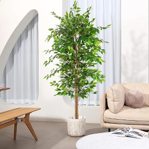 Dovelina Artificial Tree Indoor Tree Plants Faux Tree with for Home Decor - 1 of 4