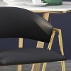 KWPZQEB Dining Chairs Set of 2, Mid Century Modern Kitchen & Dining Room Chairs with Upholstered and Electroplated Iron Legs for Kitchen, Dining Room - 3 of 4
