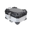 Motorcycle Top Case 28L, Universal Aluminum Motorcycle Tail Box with Anti-Theft Lock System & Handle, Storage Carrier Case with Bracket - 3 of 4