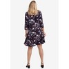 ellos Plus Size Madison Knit Three-Quarter Sleeve Dress - 3 of 4