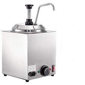 Commercial Electric Cheese Dispenser with Pump | 2.65 Qt 86-230℉ Warmer | Plastic Pump for Nacho Cheese - 1 of 4