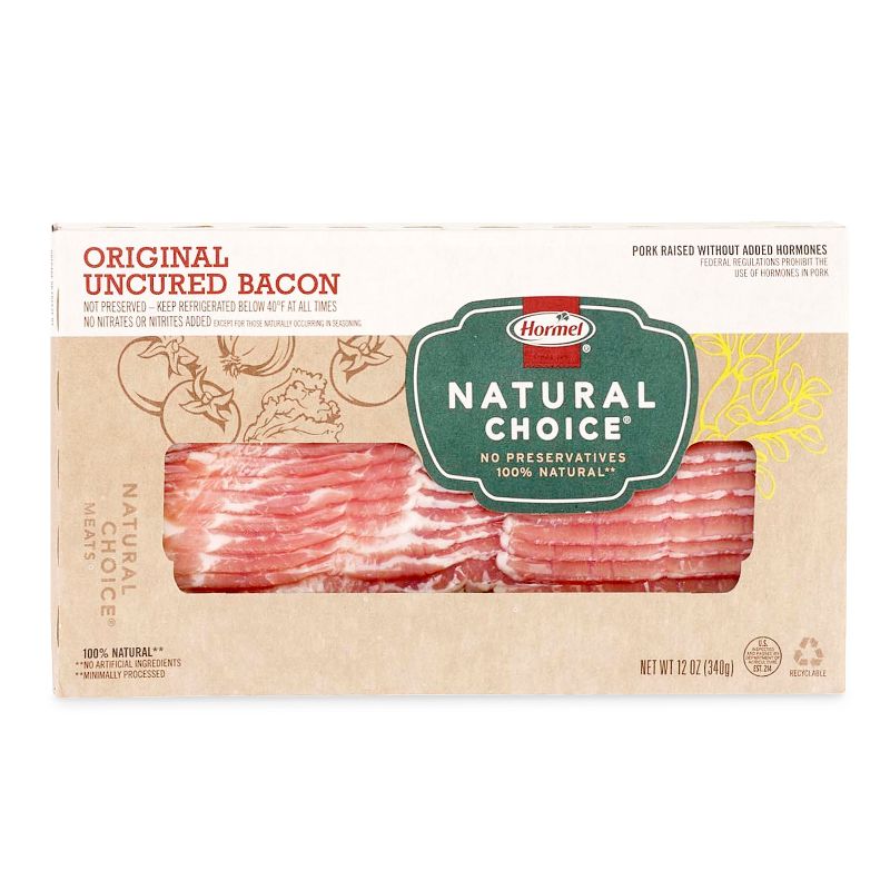 Hormel Natural Choice Original Uncured Bacon Slices - 12oz, 1 of 6