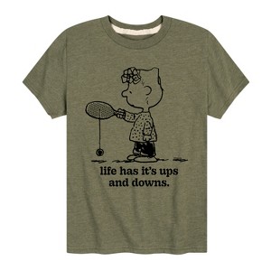 Boys' - Peanuts - Life Has Ups Downs Short Sleeve Graphic T-Shirt - 1 of 4