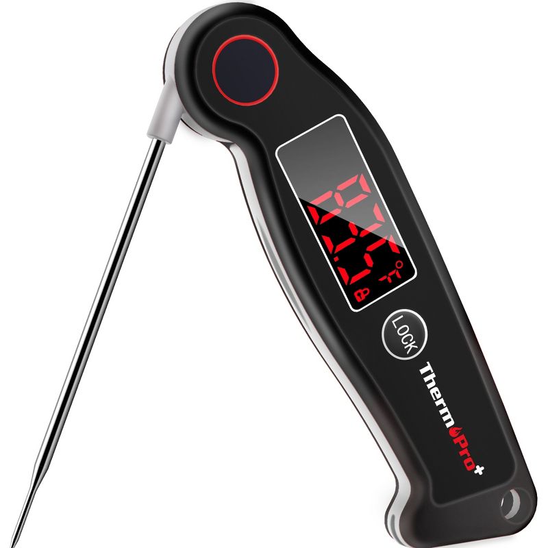 ThermoPro TP19W Waterproof Digital Meat Thermometer, Food Candy Cooking Grill Kitchen Thermometer with Magnet and LED Display for Oil Deep Fry Smoker BBQ Thermometer, 1 of 9