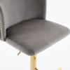 CAVINAS 25"-33"Swivel Bar Stools with Back Tufted,Set of 2,Upholstery Counter Height Barstools with Footrest,Adjustable Seat Height,PU Leather - 3 of 4
