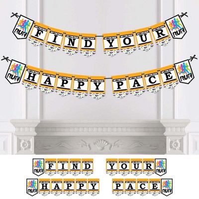 Big Dot of Happiness Set the Pace - Running - Track, Cross Country or Marathon Party Bunting Banner - Party Decorations - Find Your Happy Pace