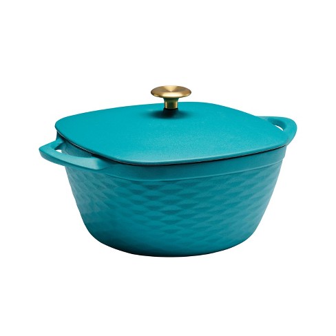 Tramontina Enameled Cast Iron Covered Round Dutch Oven, 5.5 qt, Blue