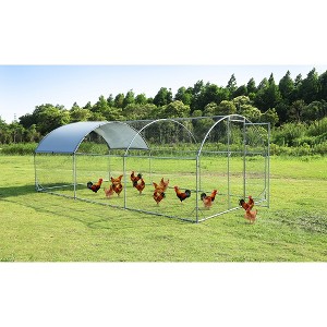 Large Chicken Coop, Upgrade Three Support Steel Wire Impregnated Plastic Net Cage, Oxford Cloth Silver Plated Waterproof UV Protection - 1 of 4