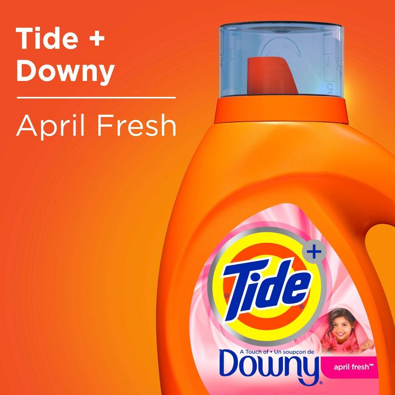 Tide Plus Downy April Fresh HE Compatible Liquid Laundry Detergent Soap, 5 of 11