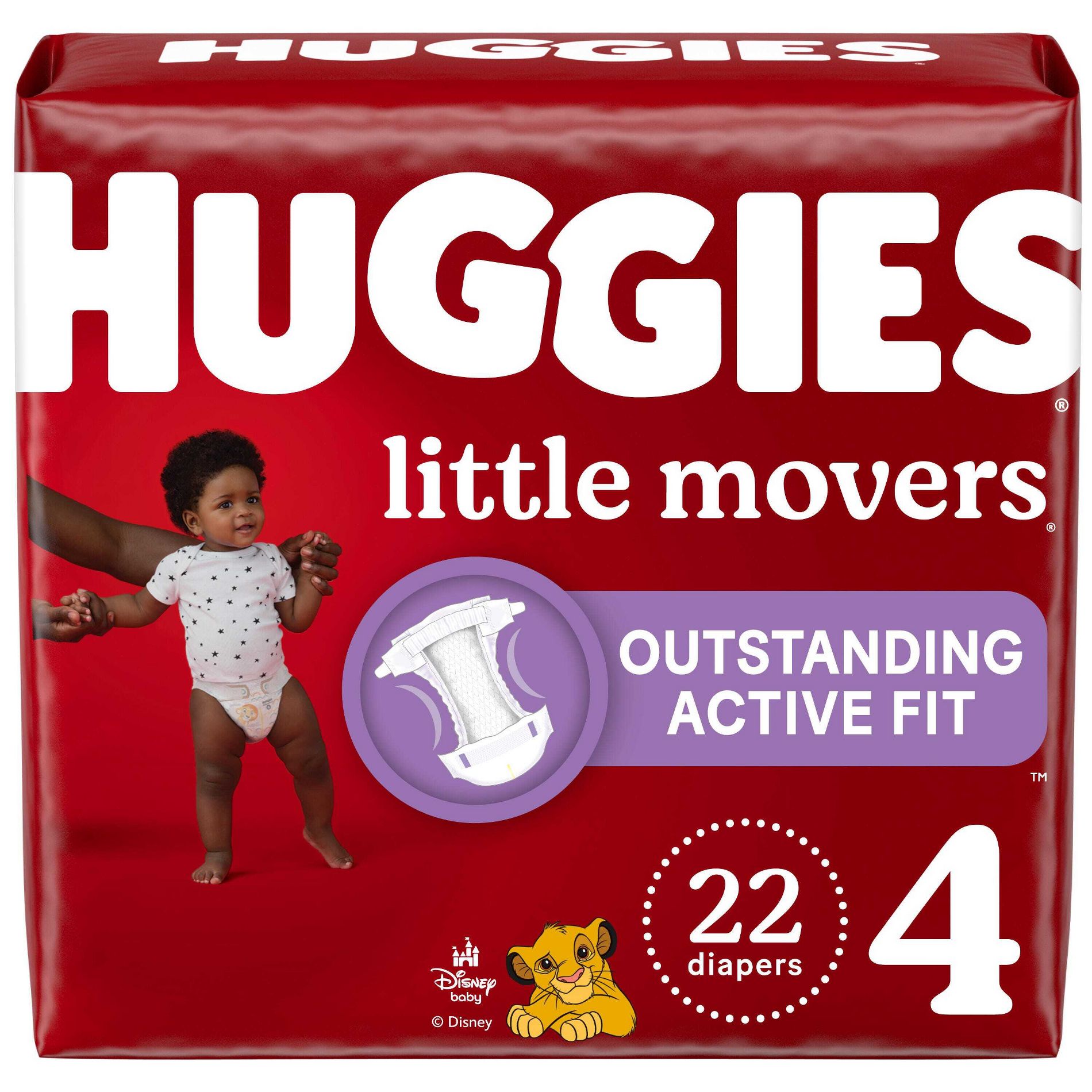 Huggies Little Movers Active Fit Diapers - Size 4 - 22ct