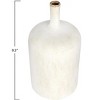 Storied Home Medium Round Vase with Reactive Glaze, White - 2 of 4