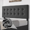 Full Size Bed Frame with 4 Storage Drawers and Headboard, Linen Upholstered Platform Bed Frame with Wooden Slats Support, Button Tufted Design, Grey - 4 of 4