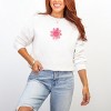 S.W.Smiley Patchwork Flower Hearts - Women's Graphic Sweatshirt - 3 of 4