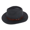 Kenny K Unisex Australian Wool Fedora with Leather Hatband - 3 of 4