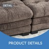 Two-seat Modular Deep Seat Sofa Couch Chenille Sofa Sleeper Comfy Upholstered Furniture - Leovsnove - 4 of 4