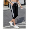Womens Capri Sweatpants Soft Knit Athletic Pants Drawstring Jogger Pants Yoga Pants - 3 of 4