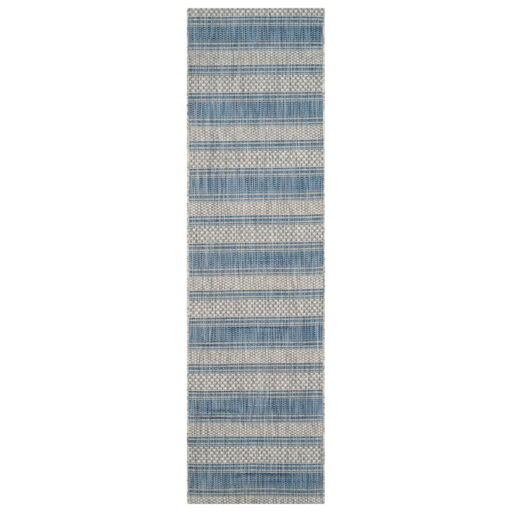  x 12' Clara Outdoor Runner Gray/Navy