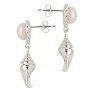 SHINE by Sterling Forever Beverly Pearl Shell Drop Stud Earrings - 4 of 4