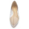 Allegra K Women's Pointed Toe Clear Rhinestone Ballet Flats - 3 of 4