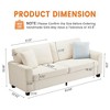 83 Inch Modern 3 Seater Sofa, Metal Frame, Comfortable Cloud Couch, for Living Room, Bedroom, Office - 3 of 4