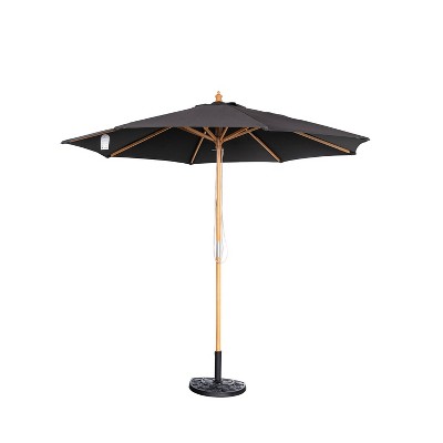9' Cenote Market Patio Umbrella Black - Island Umbrella