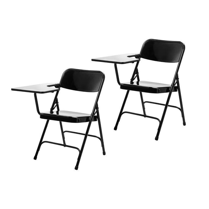 2pk Tablet Arm Folding Chair Black- Hampden Furnishings, 1 of 10