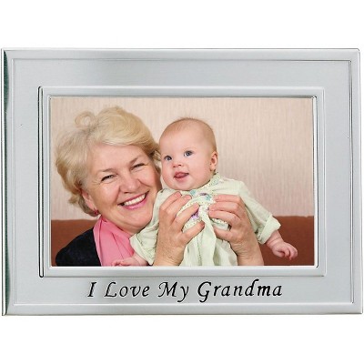 Lawrence Frames Brushed Metal 4x6 I Love Grandma Picture Frame - Sentiments Collection 506564