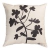 18 Inch Black and White Floral Print Polyester Pillow by Manual Woodworkers and Weavers - 2 of 3