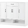 Acekool Shoe Storage Cabinet with Adjustable Shelves, Entryway Organizer with Drawer & Doors, Modern Shoe Rack for Hallway, Bedroom, White - 4 of 4