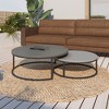Luck Live The courtyard coffee table consists of movable round tables in two different sizes that can be combined as needed. - 4 of 4