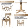 5-Piece Modern Dining Table Set, Round Table and 4 Solid Wood Chairs for Kitchen and Dining Room, Space-Saving Set - 4 of 4