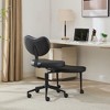NicBex Cross Legged Office Chair with Wheels, Meditation Chair Plus, Criss Cross Desk Chair with Adjustable Stool, 360° Swivel Footstool - 4 of 4