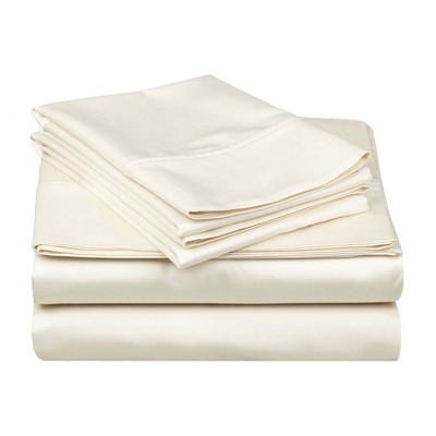 Luxury Cotton 530 Thread Count Solid Deep Pocket Bed Sheet Set by Blue Nile Mills