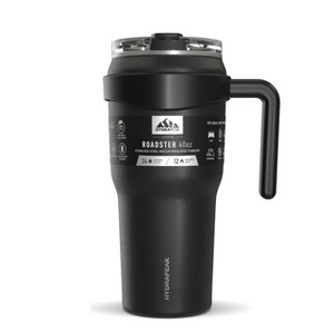 Hydrapeak Roadster 40oz Stainless Steel Tumbler Double Wall Vacuum Insulated Water Bottle With Handle & 2 in 1 Straw Lid - 1 of 4