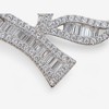 Anna-Kaci Silver Tone Initial Letter Pendant Necklace with Crystal Rhinestone Accents - 3 of 4