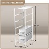 Sorbus 5 Drawers Narrow Dresser with Steel Frame, Wood Top & Easy Pull Fabric Bins for Small Spaces, Closets, Bedrooms, Bathrooms & Laundry - 4 of 4