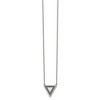 Chisel Stainless Steel with Reconstructed Turquoise Triangle on a 17.75" Cable Chain Necklace with a 2" Ext. - 3 of 3