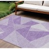Lilac And Purple Geometric Washable Indoor Outdoor Area Rug - 2 of 4