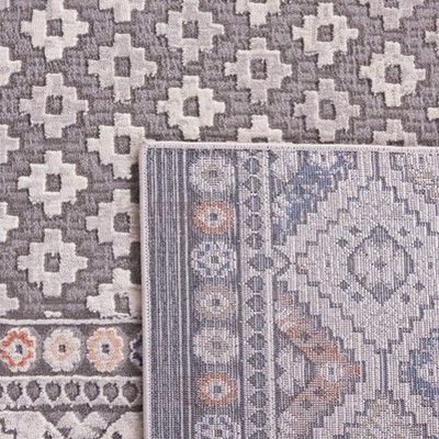 Eternal Grace Hand-Knotted Blue Wool & Synthetic 79" Square Rug