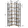 CAVINAS 7-Tier Industrial Corner Bookshelf with Open Design,L-Shaped Metal Bookcase for Living Room,Kitchen,Space Saving Storage Shelves Organizer - 2 of 4